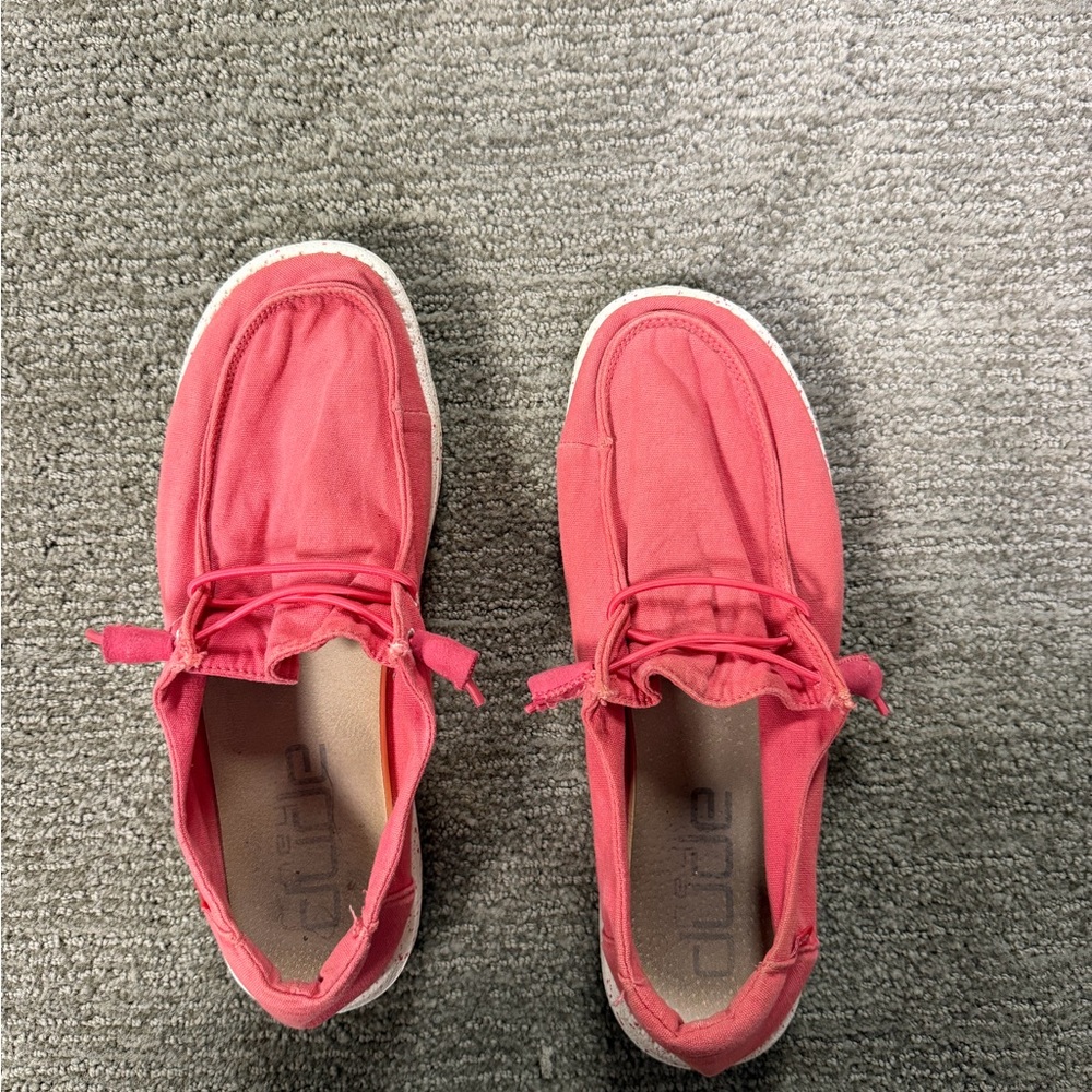 Hey Dude pink hey dude Slip-On Sneakers with Tie Accent